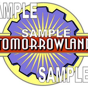 DIGITALER DOWNLOAD Disney World Tomorrowland Tomorrowland Scrapbooking PNG Datei