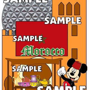 Disney World Epcot Countries World Showcase Morocco Morroco Mickey Mouse Scrapbook Embellishment Paper Die Cut Piece