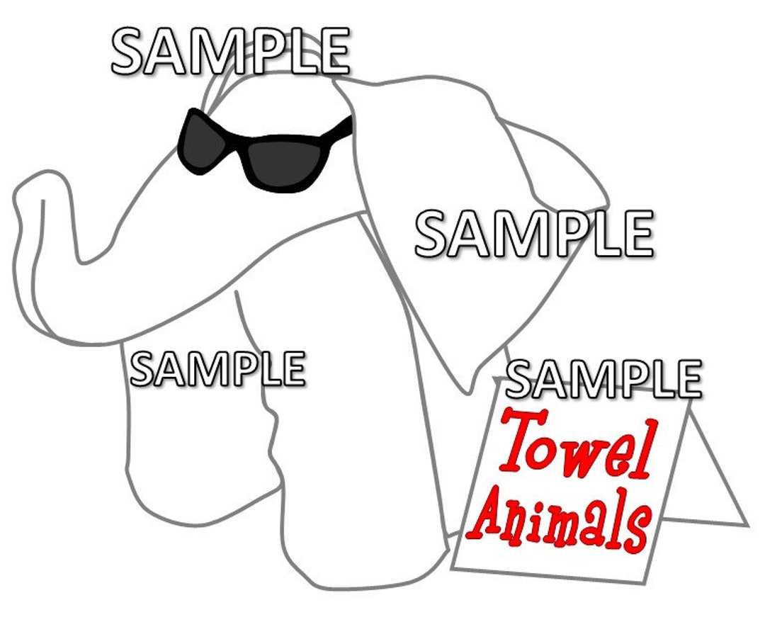 Disney Cruise Towel Animals Elephant Scrapbook Embellishment Paper Die