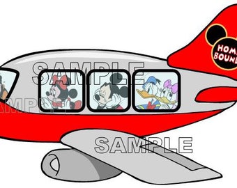 Disney World Disneyland Airplane Plane Going Home Bound Sad Scrapbook Embellishment Paper Die Cut Piece