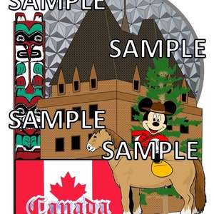 Disney World Epcot Countries World Showcase Mickey Mouse Canada Scrapbook Embellishment Paper Die Cut Piece