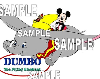 Disney World Magic Kingdom Fantasyland Storybook Circus Dumbo Ride Scrapbook Embellishment Paper Die Cut Piece