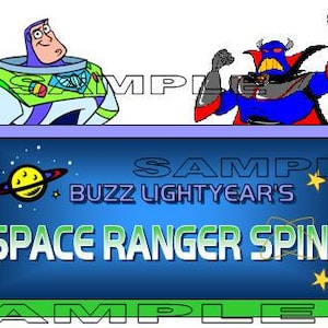 DIGITAL DOWNLOAD Disney World Tomorrowland Buzz Lightyear Space Ranger Spin Sign Scrapbooking PNG file