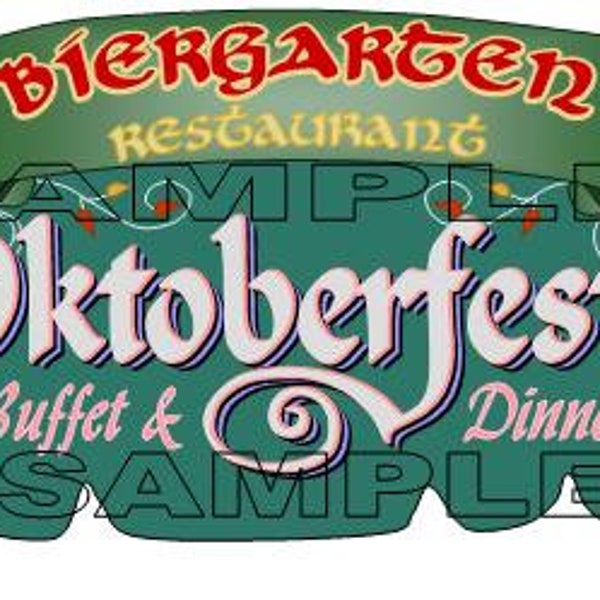 Disney World Epcot Germany Biergarten Restaurant Oktoberfest Buffet Scrapbook Embellishment Paper Die Cut Piece