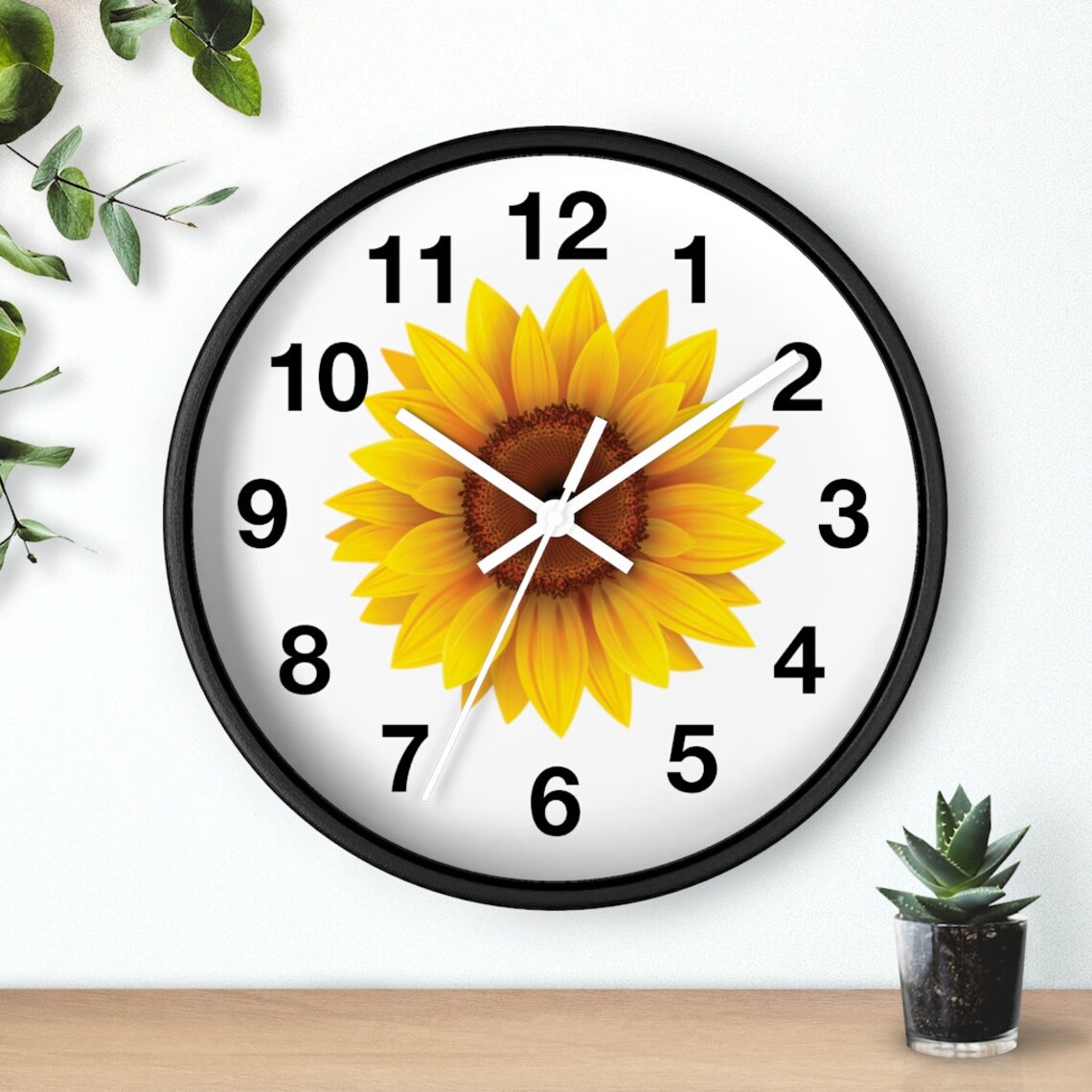 Sunflower Wall Clock 10inch 1 Etsy