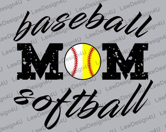 Baseball Softball Maman - Design - svg