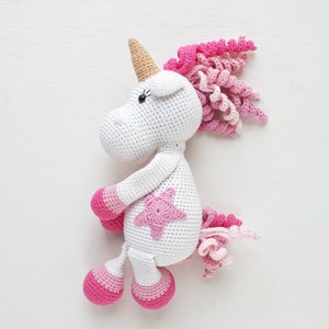 Crochet unicorn toy, amigurumi unicorn doll, stuffed unicorn plush, knitted unicorn, unicorn party, unicorn birthday, gift for girl