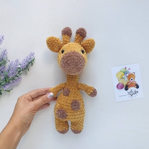 Baby shower gift, Crochet giraffe toy, Amigurumi Giraffe, safari nursery decor, giraffe baby shower, Plush knitted Giraffe doll