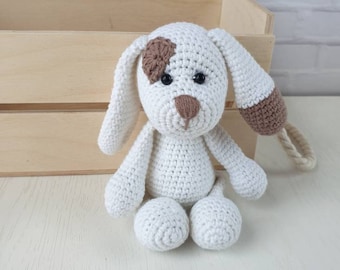 Ostergeschenke Gehäkelter Hund, Miniatur Stofftier, Amigurumi kleiner Hund, Häkeltier Welpe, Handgemachter Plüschhund, Neugeborenen Spielzeug Geschenk, Requisite Spielzeug