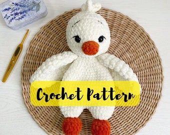 Duck Crochet Pattern, Duck Lovey Pattern, Crochet Snuggler Pattern, Crochet Lovey Pattern, Crochet Duck, , pattern ONLY