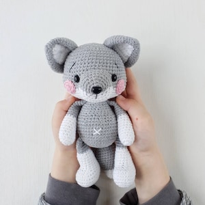 Christmas gifts Stuffed Crochet wolf toy, amigurumi plush wolf, Personalized gray wolf, Forest animal, Woodland animals, Woodland Nursery
