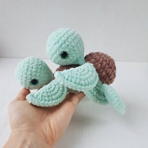 Easter gift, Crochet sea turtle, turtle lover gift, turtle baby shower, amigurumi knitted turtle, stuffed animal, nursery decor image 5