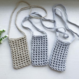 Crochet Phone Bag, Handmade Crochet Crossbody Mini Bag, Phone Holder, Crochet Phone case