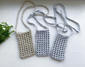 Handmade Crochet Phone Bag: Mini Crossbody Phone Holder