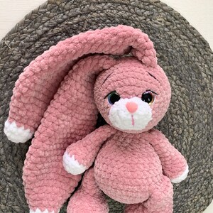 Baby shower gift, Plush bunny toy, Baby first easter, Stuffed animal bunny, Crochet bunny rabbit toy, Amigurumi bunny doll,  custom plush