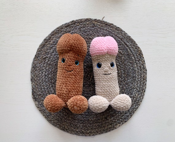 Crochet Penis, Plush Penis Toy, Crochet Personalized Dick, Adult