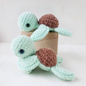 Easter gift, Crochet sea turtle, turtle lover gift, turtle baby shower, amigurumi knitted turtle, stuffed animal, nursery decor image 2