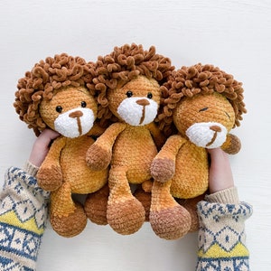 Christmas gifts Amigurumi lion toy, crochet lion doll,  stuffed lion, lion plush, safari nursery, jungle nursery, jungle baby shower