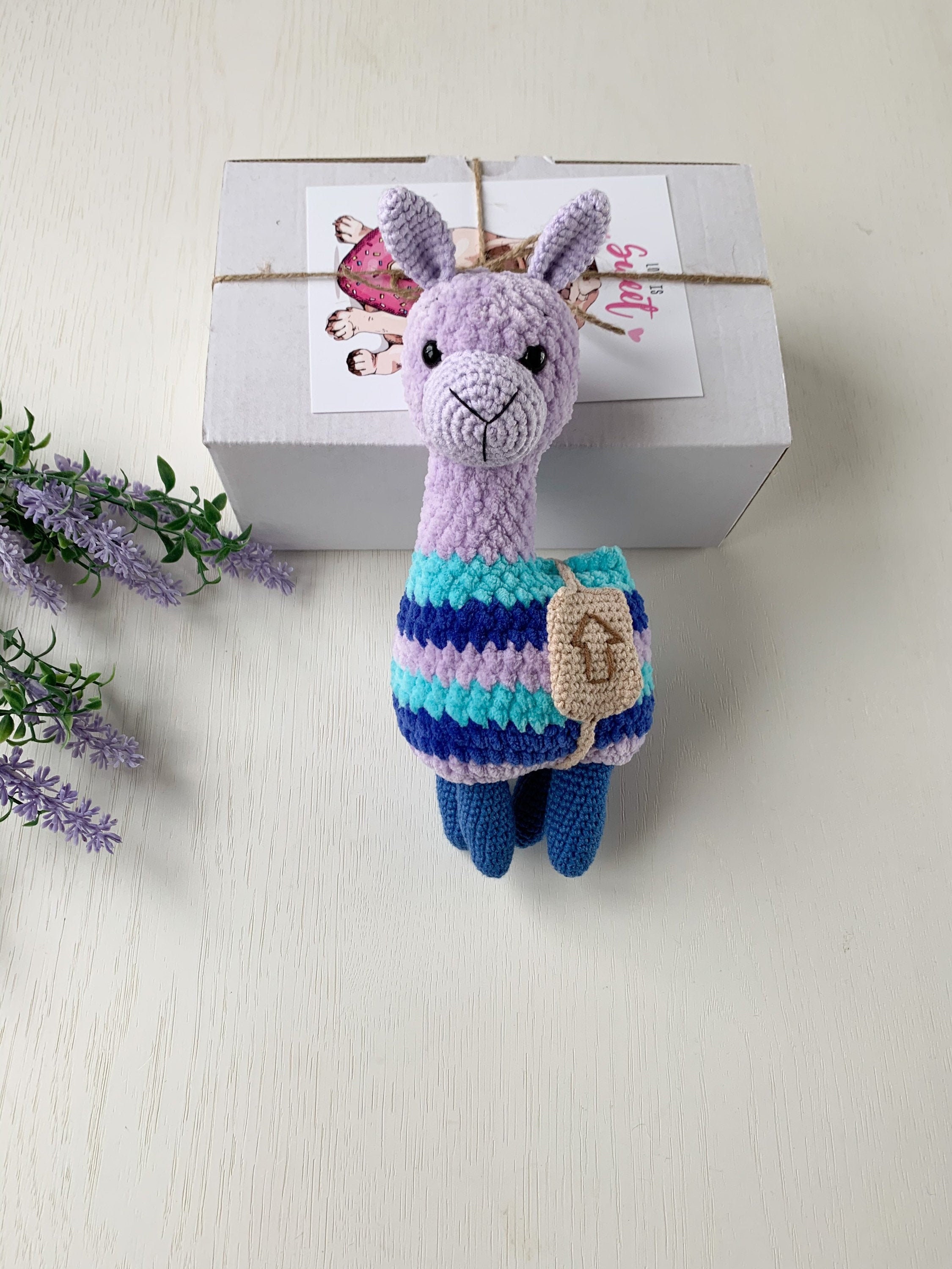 Peluche Purple Llama giocattolo di alpaca all'uncinetto - Etsy Italia