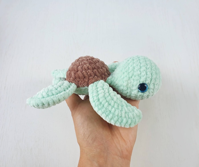 Easter gift, Crochet sea turtle, turtle lover gift, turtle baby shower, amigurumi knitted turtle, stuffed animal, nursery decor image 3