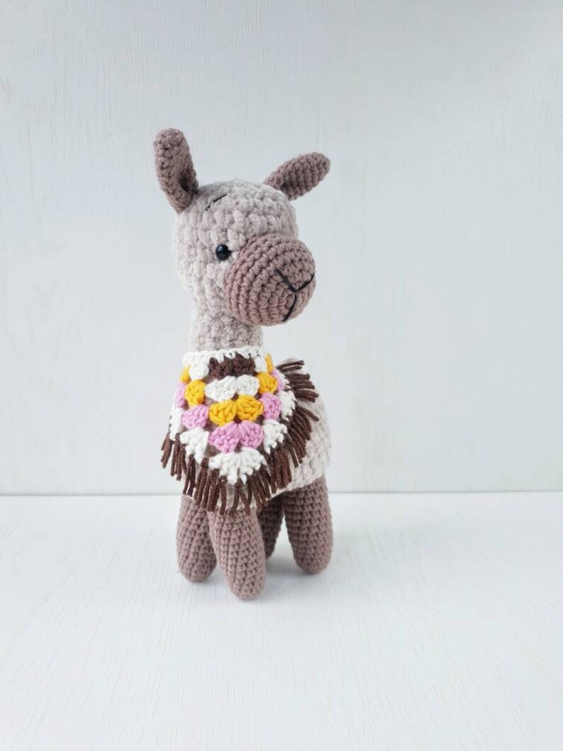 Crochet llama stuffed animal knitted alpaca toy Plush soft Etsy