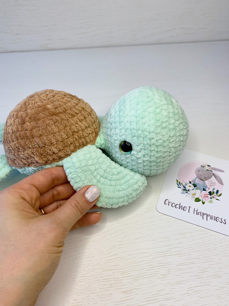 Easter gift, Crochet sea turtle, turtle lover gift, turtle baby shower, amigurumi knitted turtle, stuffed animal, nursery decor image 10