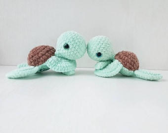 Crochet sea turtle, turtle lover gift, turtle baby shower, turtle gifts, amigurumi knitted turtle, stuffed animal, gift box, nursery decor