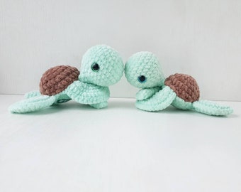 Crochet sea turtle, turtle lover gift, turtle baby shower, turtle gifts, amigurumi knitted turtle, stuffed animal, gift box, nursery decor