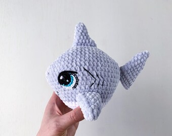 Crochet baby shark, shark plush toy, sea creature crochet, Shark Stuffed Animal, crochet Sea animals, Crochet fish, custom plush