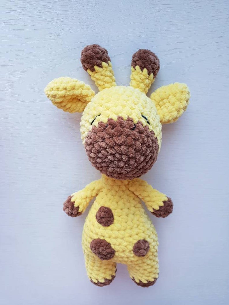 Crochet Giraffe Toy Doll Yellow Amigurumi Plush Giraffe Etsy