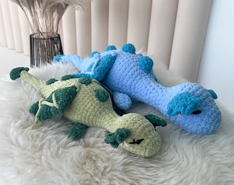 Crochet Sleeping Dragon Plush: Amigurumi Kawaii Plushie