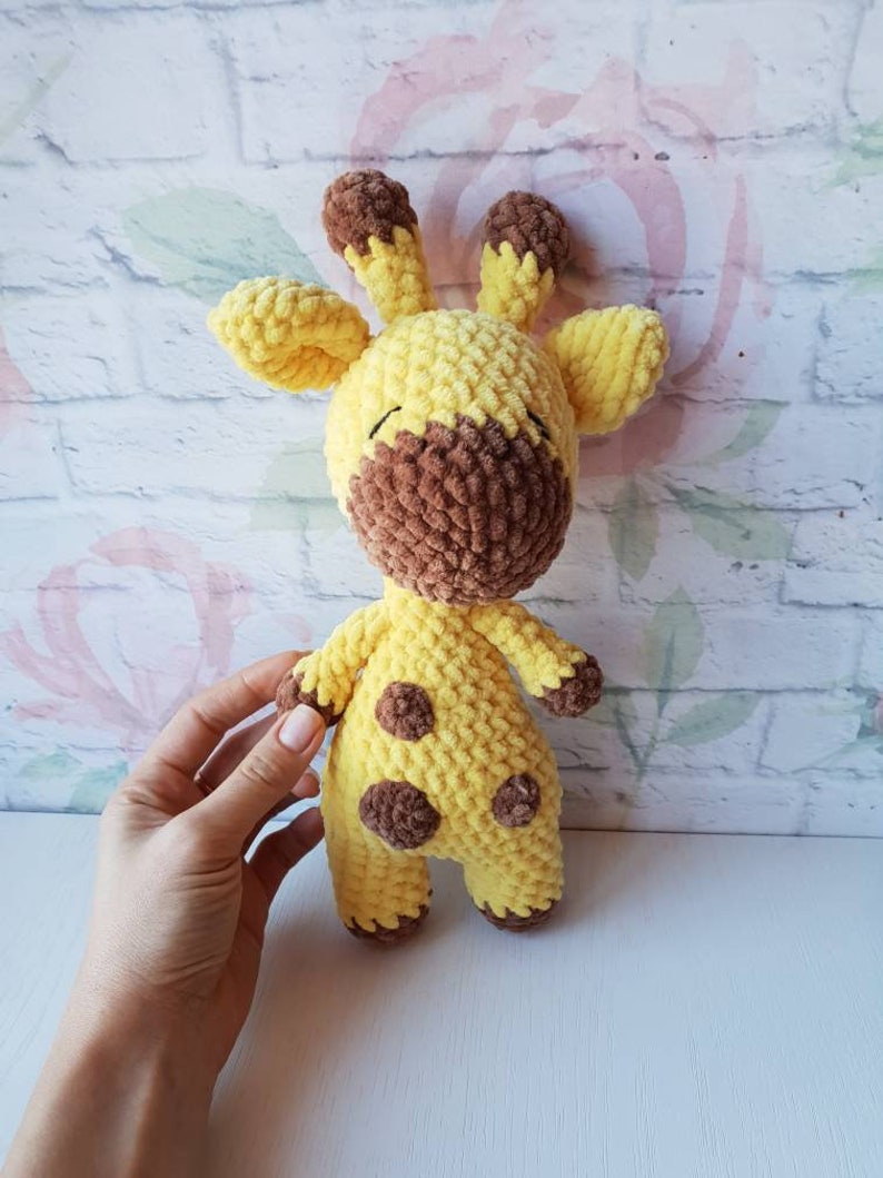 Crochet Giraffe Toy Doll Yellow Amigurumi Plush Giraffe Etsy