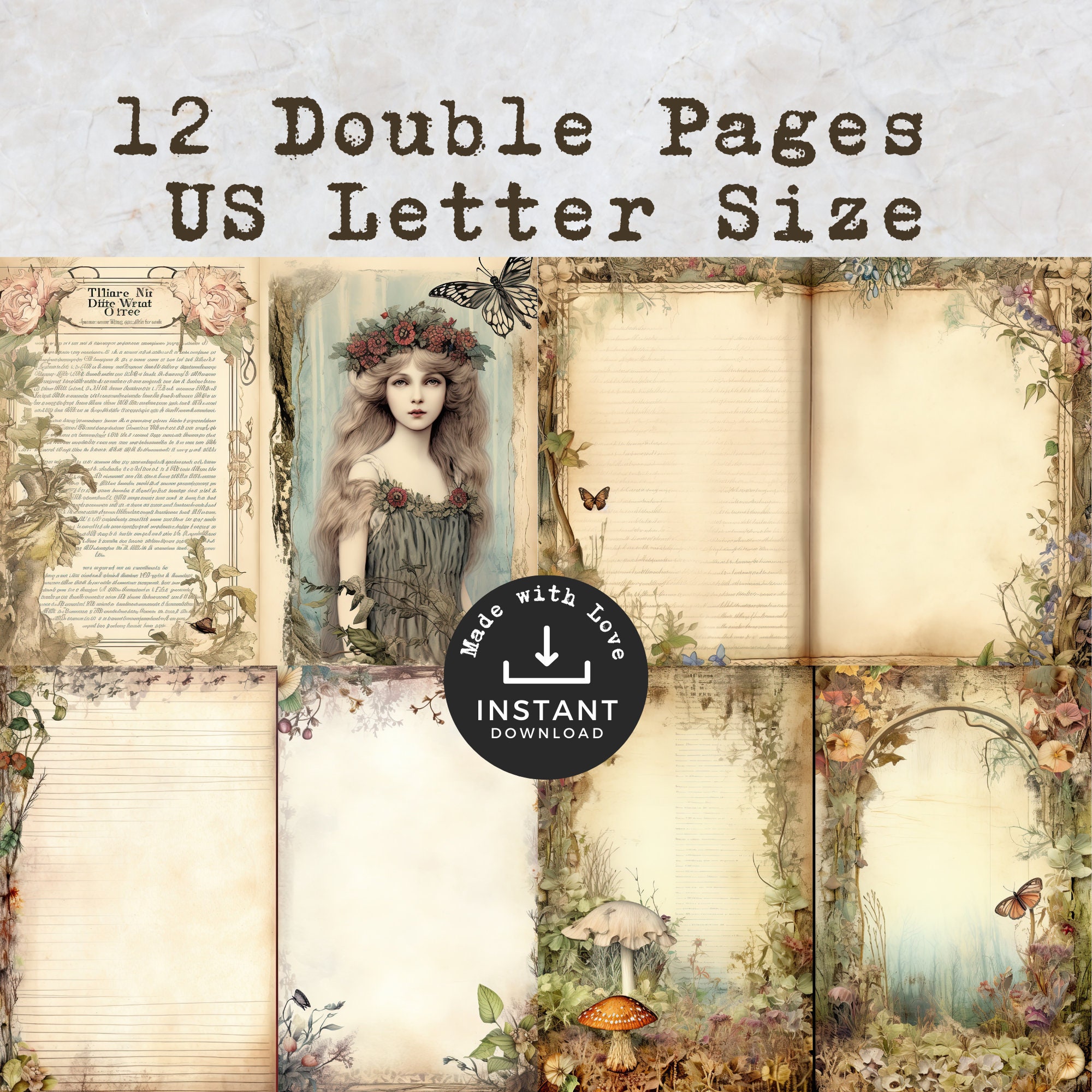 Forest Fairy Junk Journal, Printable Junk Journal Pages, Fantasy ...