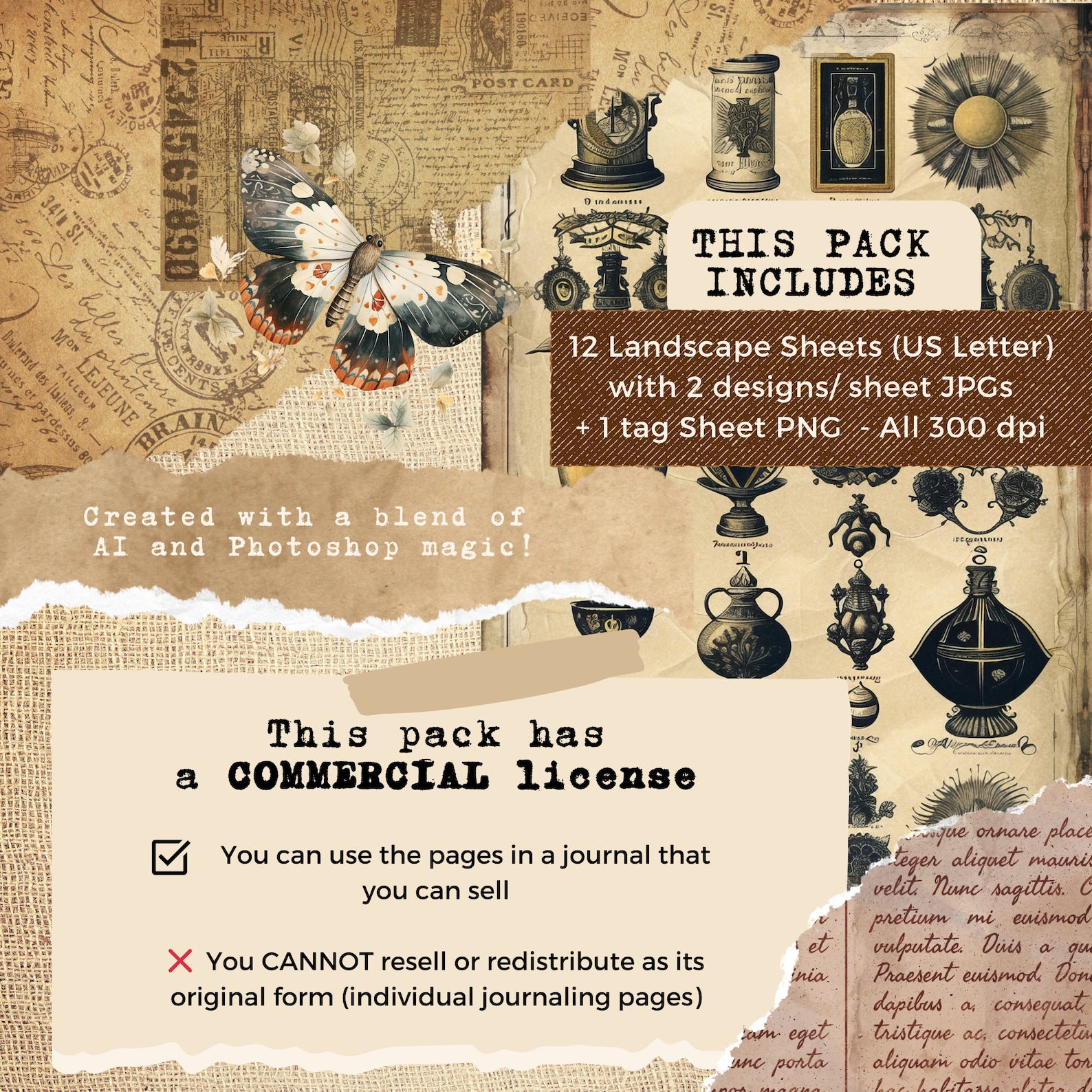 Gothic Apothecary Junk Journal Pages, 12 Dark Digital Journal Pages ...