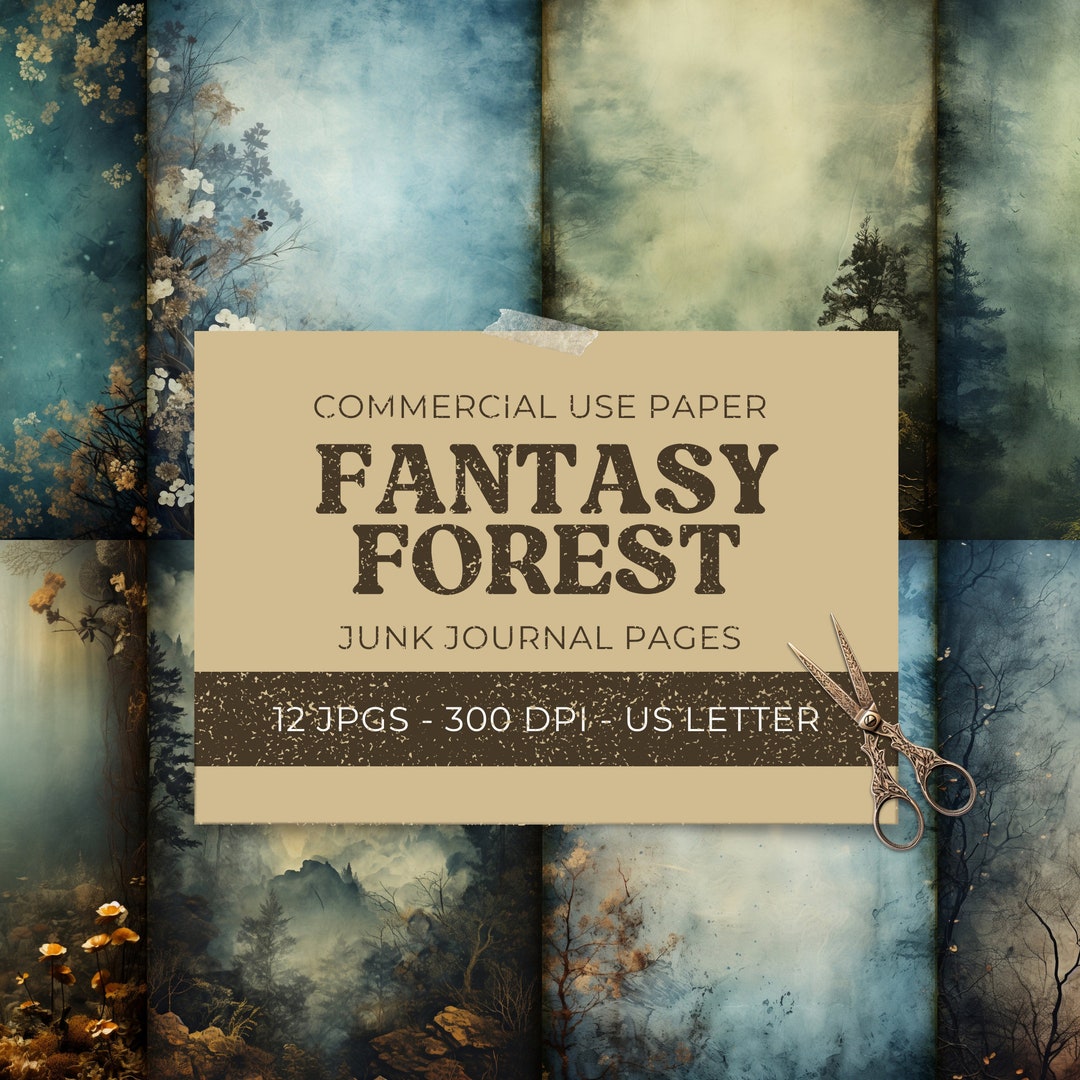 Fantasy Forest Junk Journal Kit, Enchanted Wood, Magical Journal ...