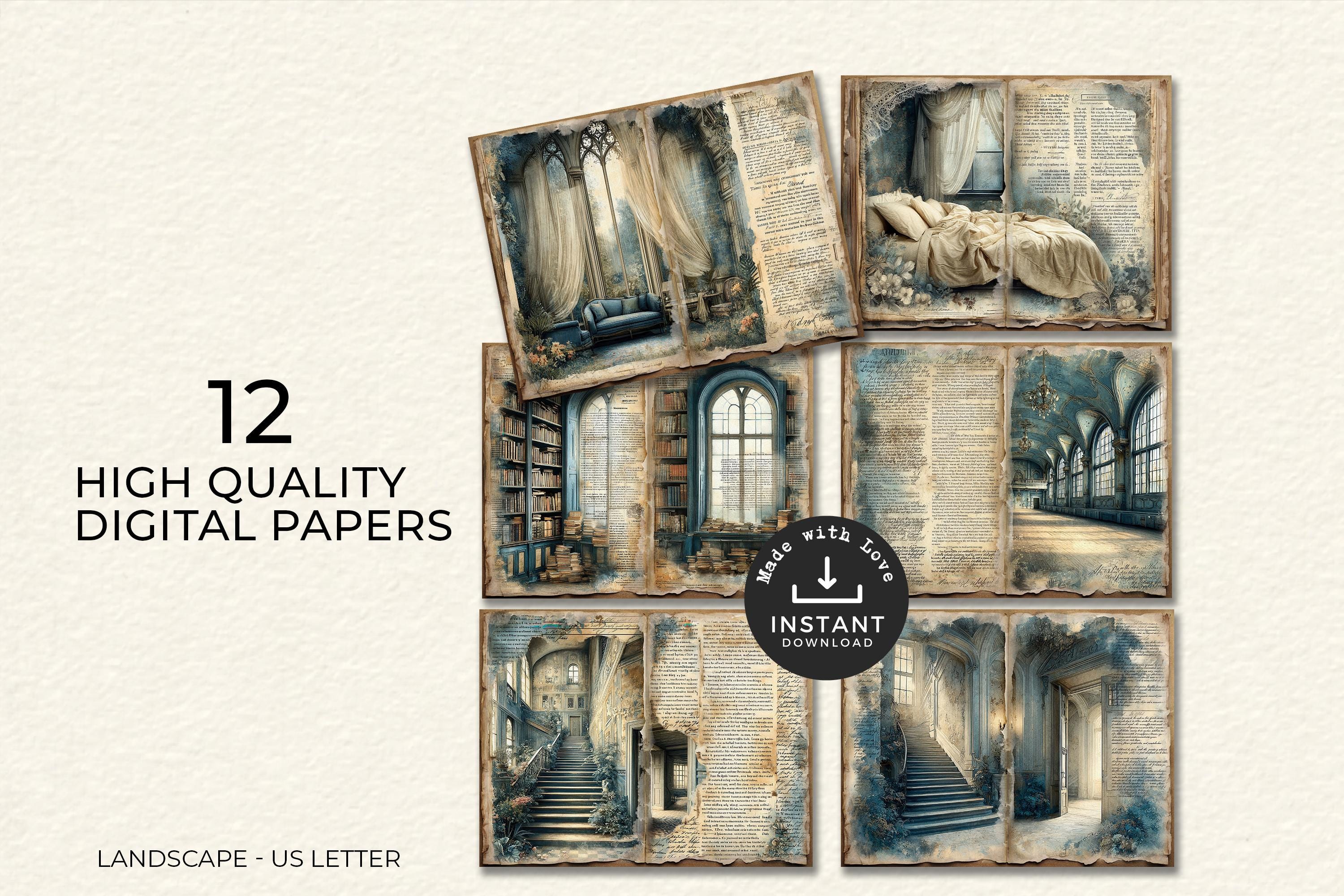 Abandoned Houses Junk Journal Kit, Vintage Haunted House Digital ...