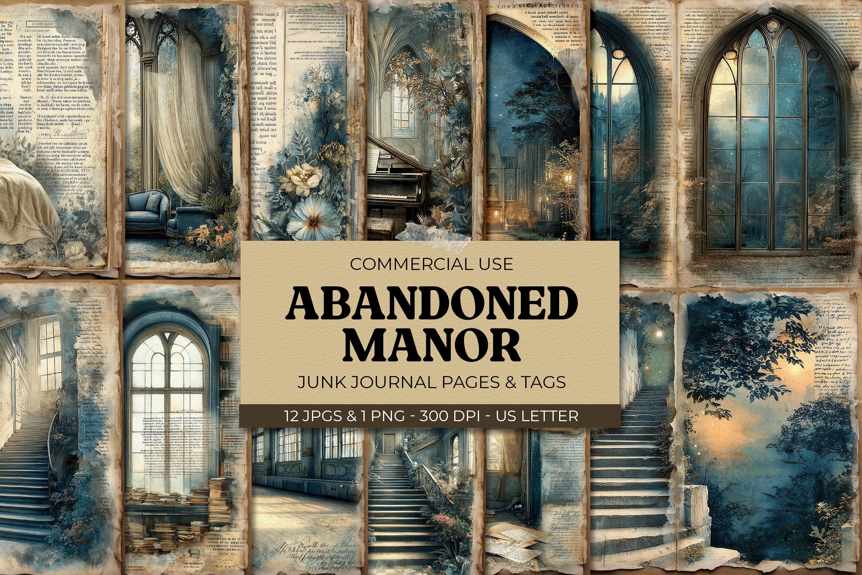 Abandoned Houses Junk Journal Kit, Vintage Haunted House Digital ...