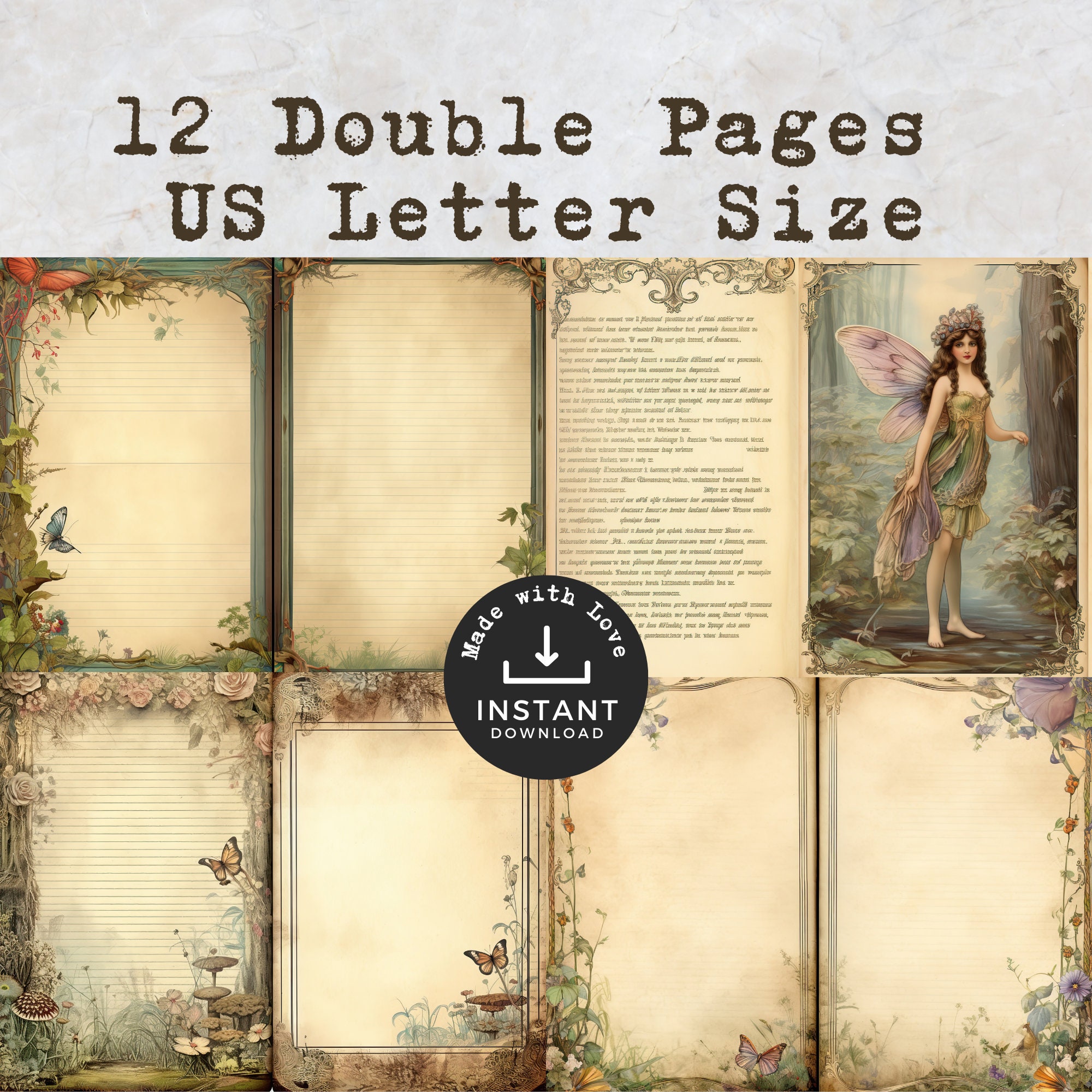 Forest Fairy Junk Journal, Printable Junk Journal Pages, Fantasy ...