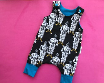 Harem Romper "Sir Rebellious" Organic baby clothes, toddler clothing, newborn, baby shower