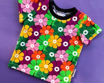 T Shirt (Short Sleeve) "Pansy" Organic baby clothes, toddler clothing, newborn, baby shower, Boys Clothing,