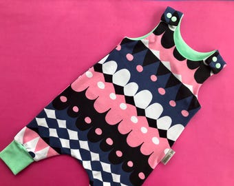 Mono harem (pierna larga) "napolitano" Ropa orgánica para bebés, niños pequeños, recién nacidos, baby shower