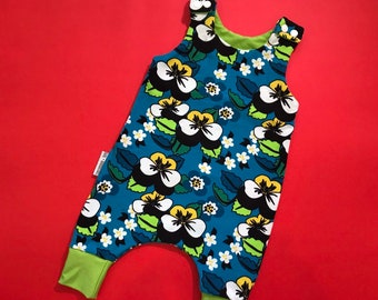 Mono tipo harem (pierna larga/corta) "Pansy" Ropa orgánica para bebés, niños pequeños, recién nacidos, baby shower
