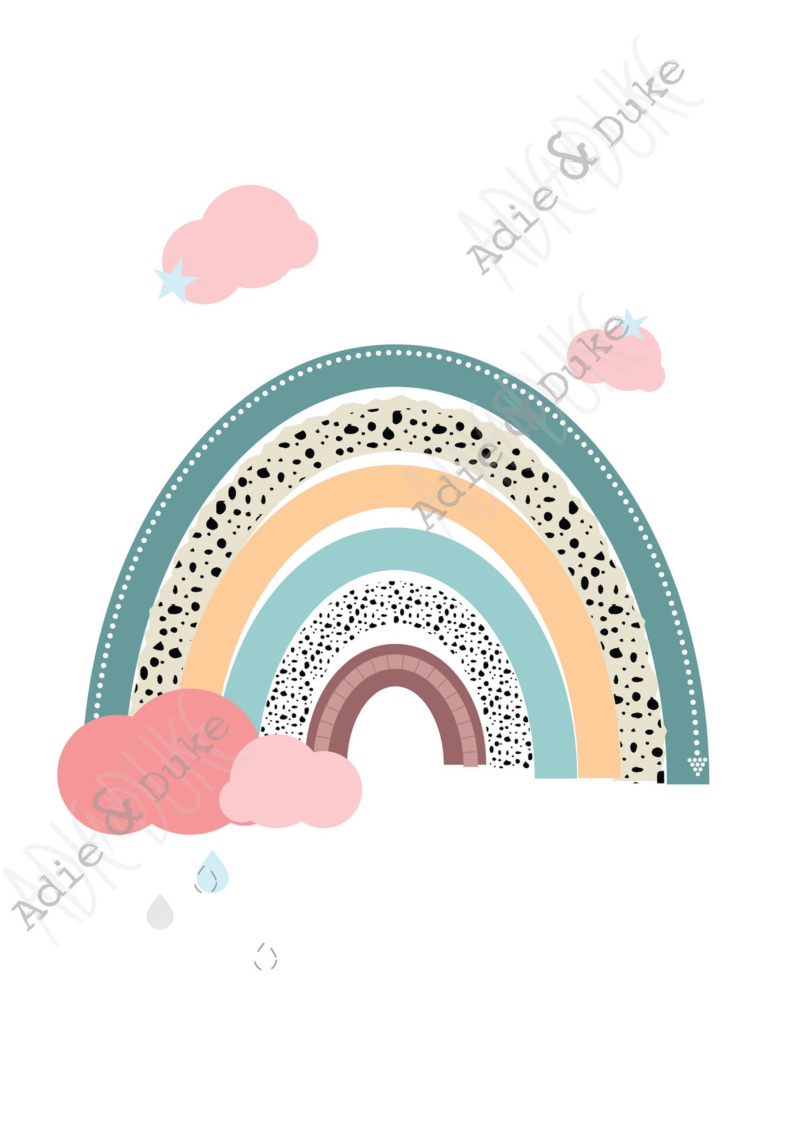 Imprimé arcenciel coloré Affiche de modèle et de couleur Etsy