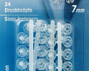 Prym 24 St  Annäh-Druckknöpfe Druckknopf 7 mm transparent  347155