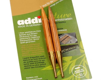 addi click Nature 1 pair of olive wood needle tips 3.5 - 12 mm 576-7