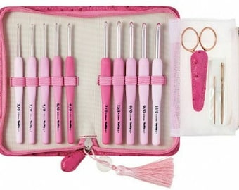 ETIMO Rose Crochet Hook Set / with soft handle 2.00 - 6.00 mm TULTER001E