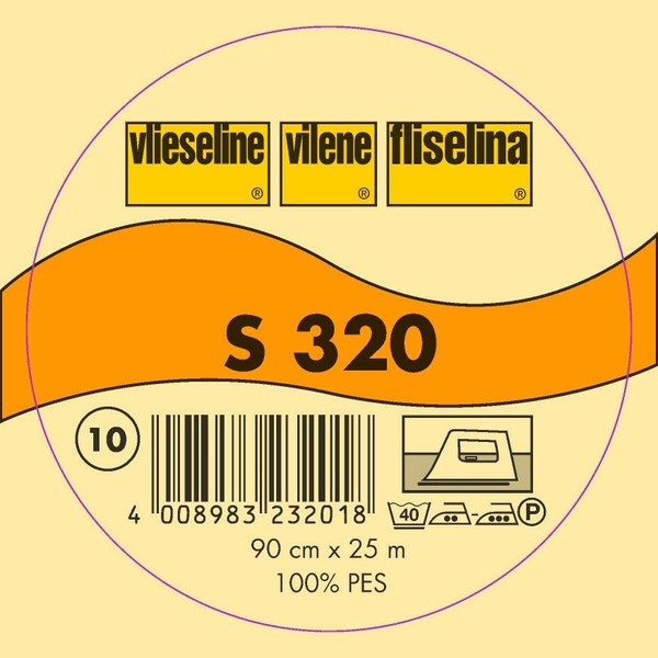 Vlieseline S320 Schabrackeneinlage Bügeleinlage 90cm 1m