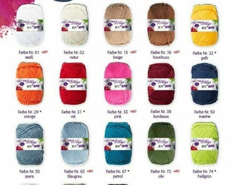 Euro59.75/kg rope yarn from Woolly Hugs all colors 200g