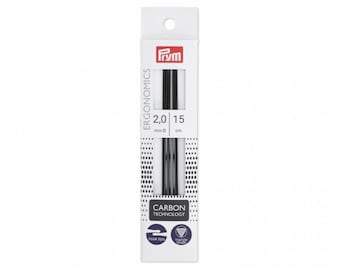 Prym Ergonomics Carbon double pointed needles black all sizes