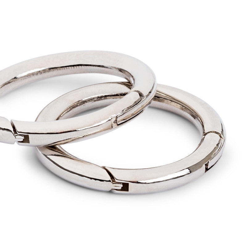 Prym anelli tascabili argento 2 pezzi 35 mm chiusura borsa moschettone 417890 immagine 3